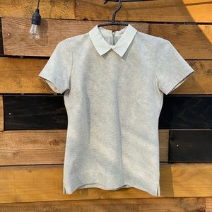 J crew women’s collard top. Worn only 3 times and still good condition